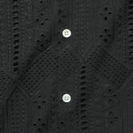 Eyelet Camp Shirt - Black - Portuguese Flannel - STAG Provisions - Tops - S/S Woven - Other Pattern