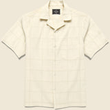 Grid Camp Shirt - Ecru - Portuguese Flannel - STAG Provisions - Tops - S/S Woven - Other Pattern