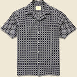 Tile Camp Shirt - Navy - Portuguese Flannel - STAG Provisions - Tops - S/S Woven - Other Pattern