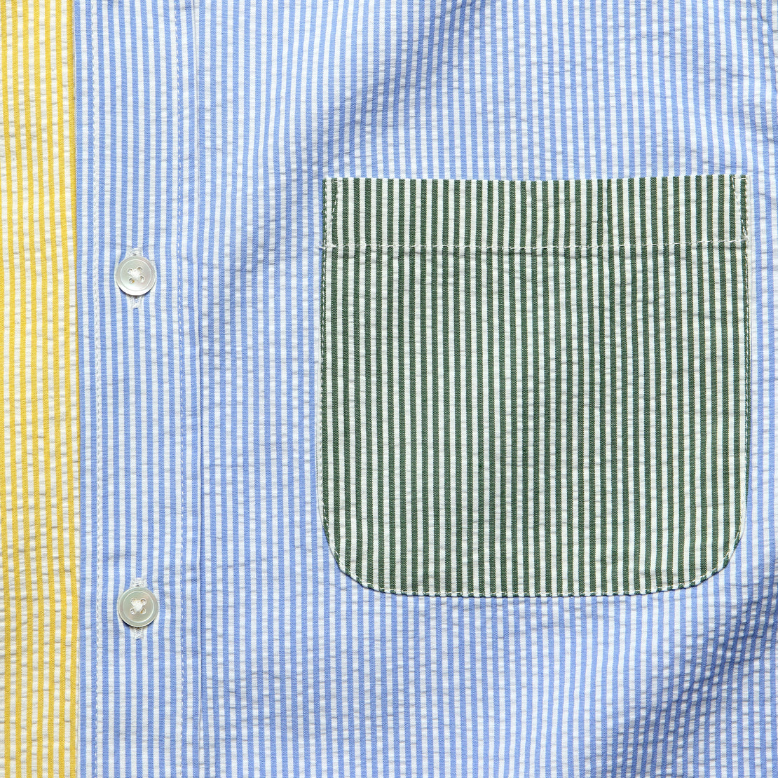 Atlantico Seersucker Shirt - Patchwork - Portuguese Flannel - STAG Provisions - Tops - S/S Woven - Seersucker