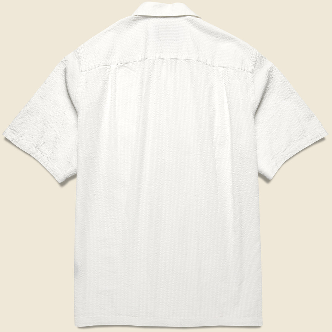 Seersucker Camp Shirt - White - Portuguese Flannel - STAG Provisions - Tops - S/S Woven - Seersucker