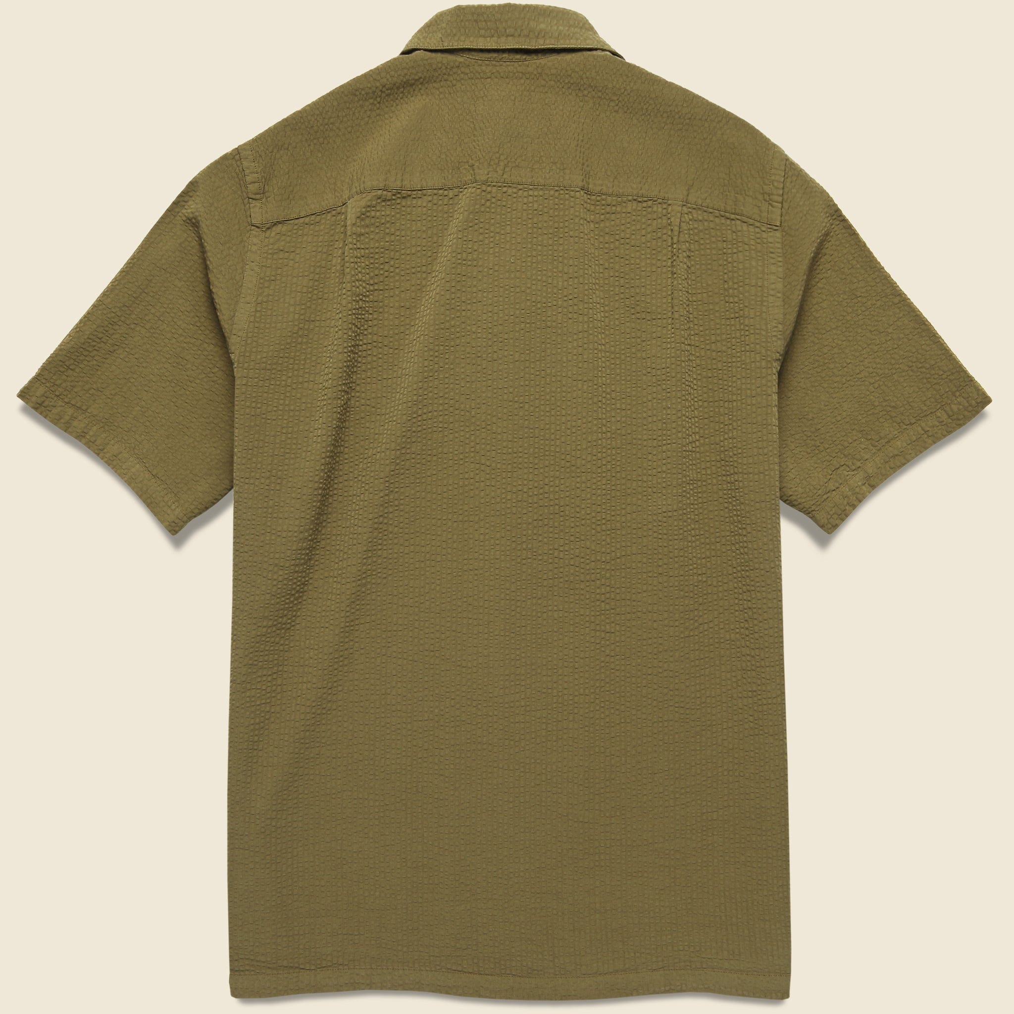 
                          Seersucker Camp Shirt - Olive - Portuguese Flannel - STAG Provisions - Tops - S/S Woven - Seersucker
                        