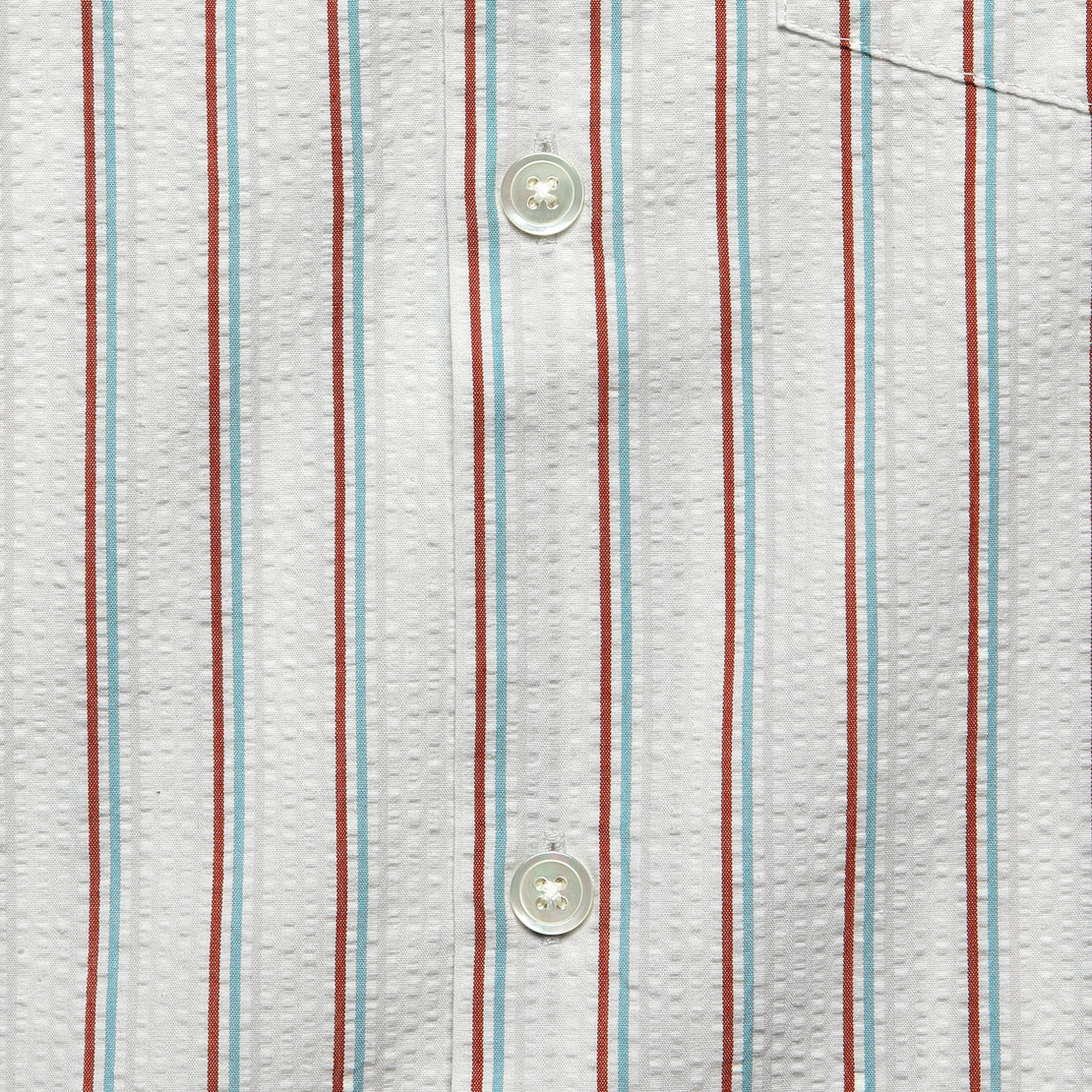Seersucker Camp Shirt - Stripe - Portuguese Flannel - STAG Provisions - Tops - S/S Woven - Seersucker