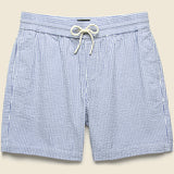 Seersucker Shorts - Blue Stripe - Portuguese Flannel - STAG Provisions - Shorts - Lounge