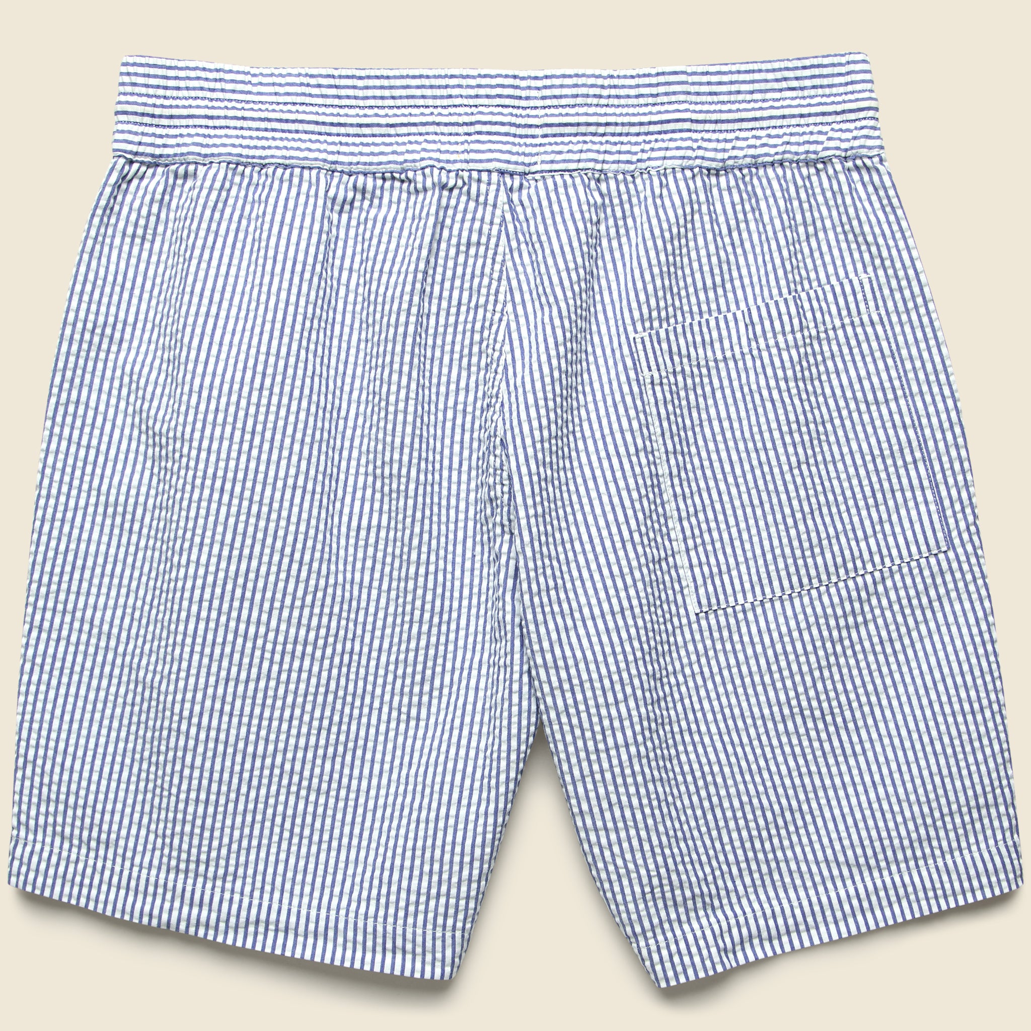 
                          6&quot; Seersucker Shorts - Blue Stripe - Portuguese Flannel - STAG Provisions - Shorts - Lounge
                        