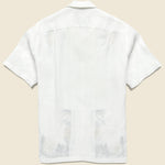 Bird Embroidery Camp Shirt - White - Portuguese Flannel - STAG Provisions - Tops - S/S Woven - Floral