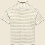 Drove Knit Camp Shirt - Ecru - Portuguese Flannel - STAG Provisions - Tops - S/S Woven - Other Pattern