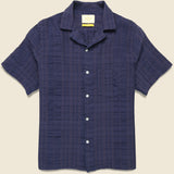 Crupão Camp Shirt - Navy - Portuguese Flannel - STAG Provisions - Tops - S/S Woven - Seersucker