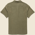 Linen Camp Shirt - Olive - Portuguese Flannel - STAG Provisions - Tops - S/S Woven - Solid