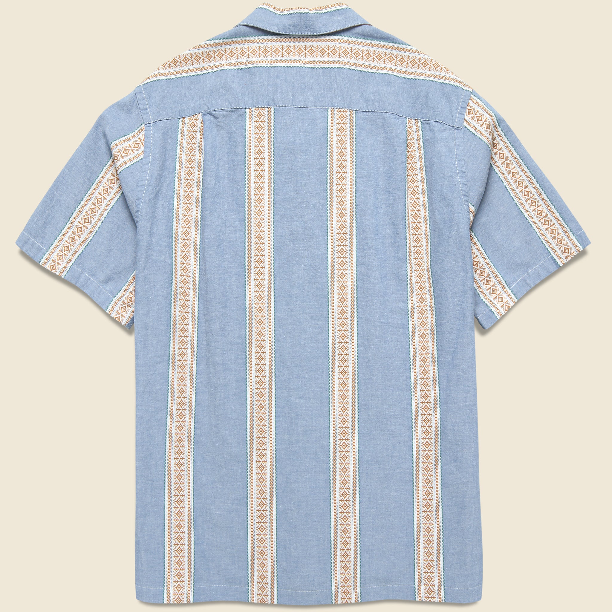 
                          Melissa Camp Shirt - Blue - Portuguese Flannel - STAG Provisions - Tops - S/S Woven - Stripe
                        