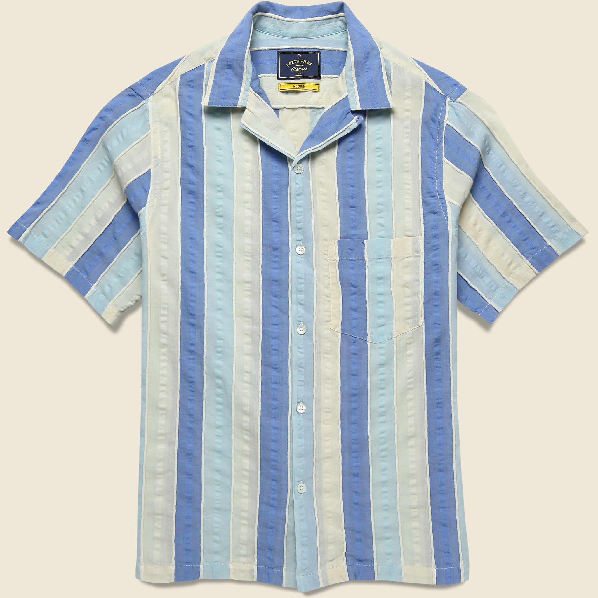 Punta Camp Shirt - Blue - Portuguese Flannel - STAG Provisions - Tops - S/S Woven - Stripe