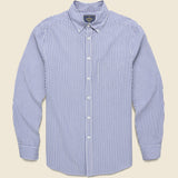 Pacifico Seersucker Shirt - Blue Stripe - Portuguese Flannel - STAG Provisions - Tops - L/S Woven - Seersucker