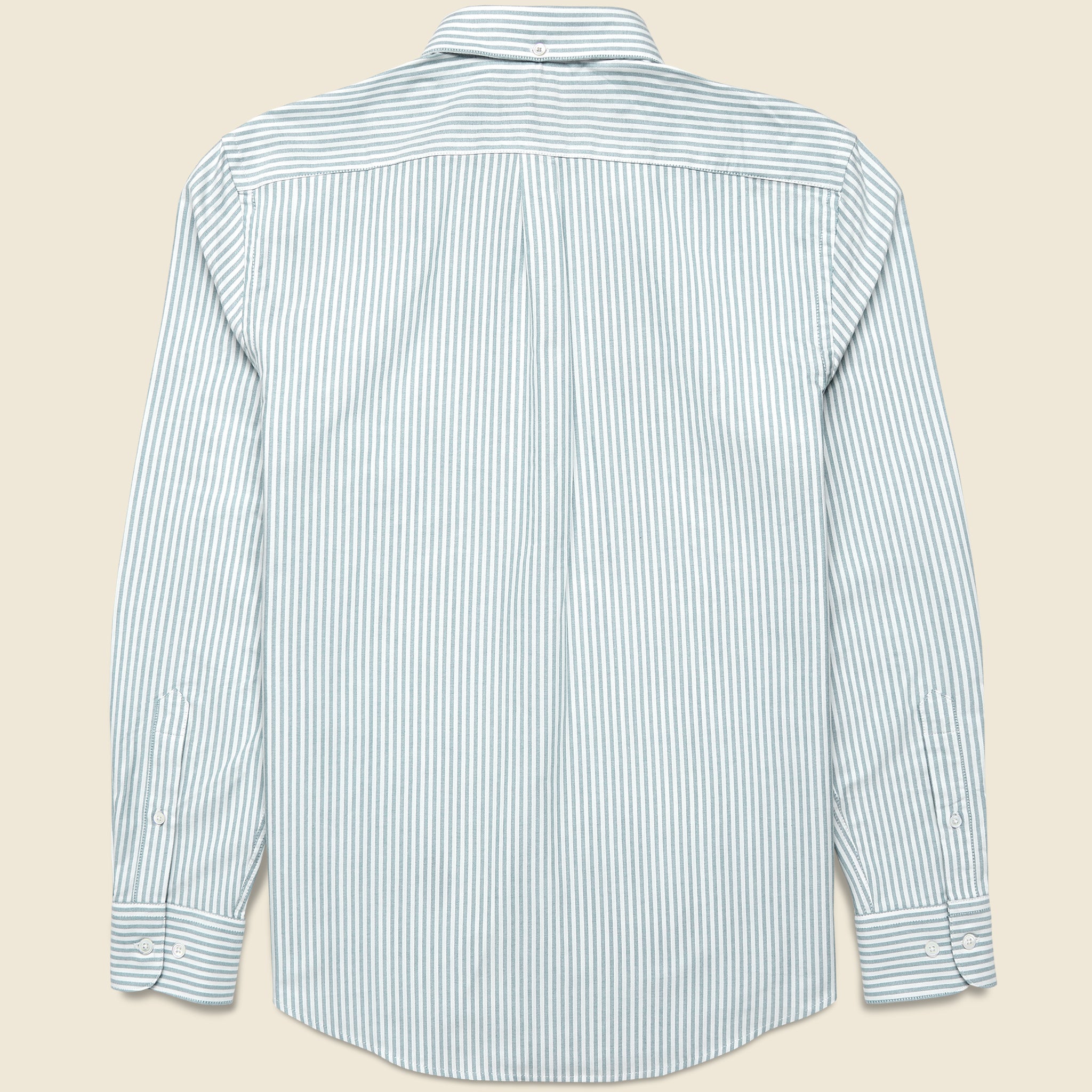 
                          Belavista Oxford Shirt - Green Stripe - Portuguese Flannel - STAG Provisions - Tops - L/S Woven - Stripe
                        