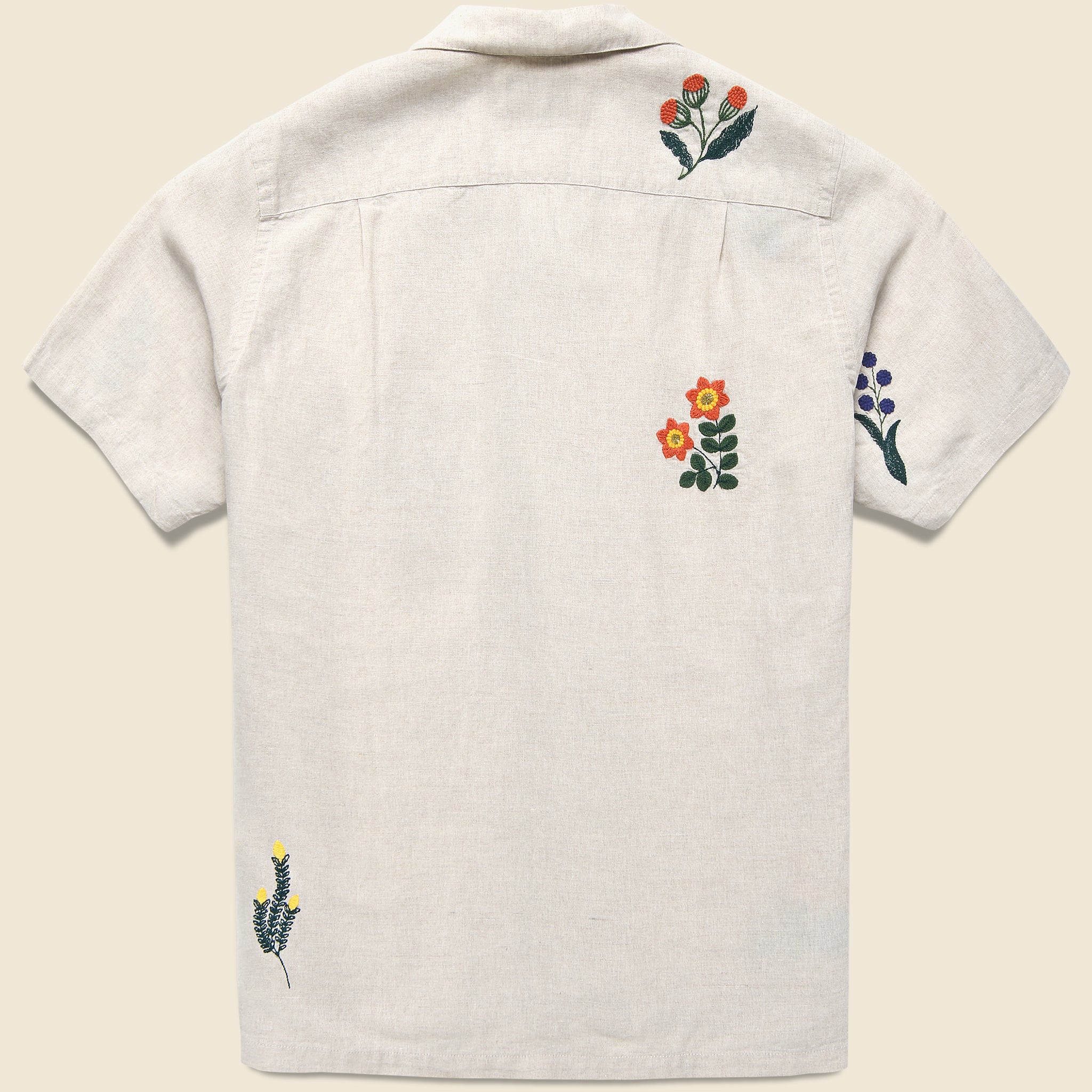 
                          Embroidered Spring Camp Shirt - Natural
                        