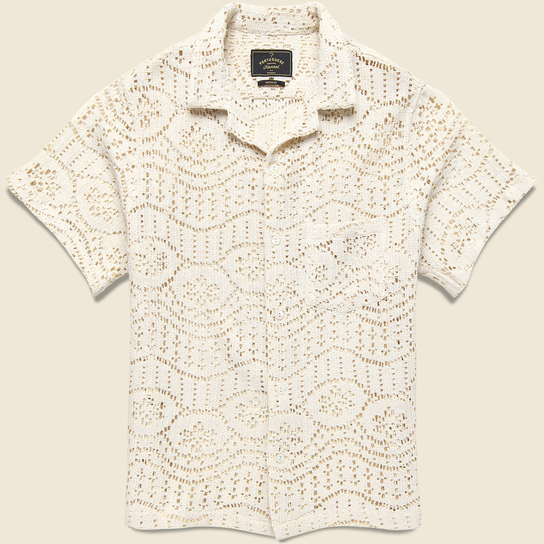 Eye Crochet Shirt - Ecru