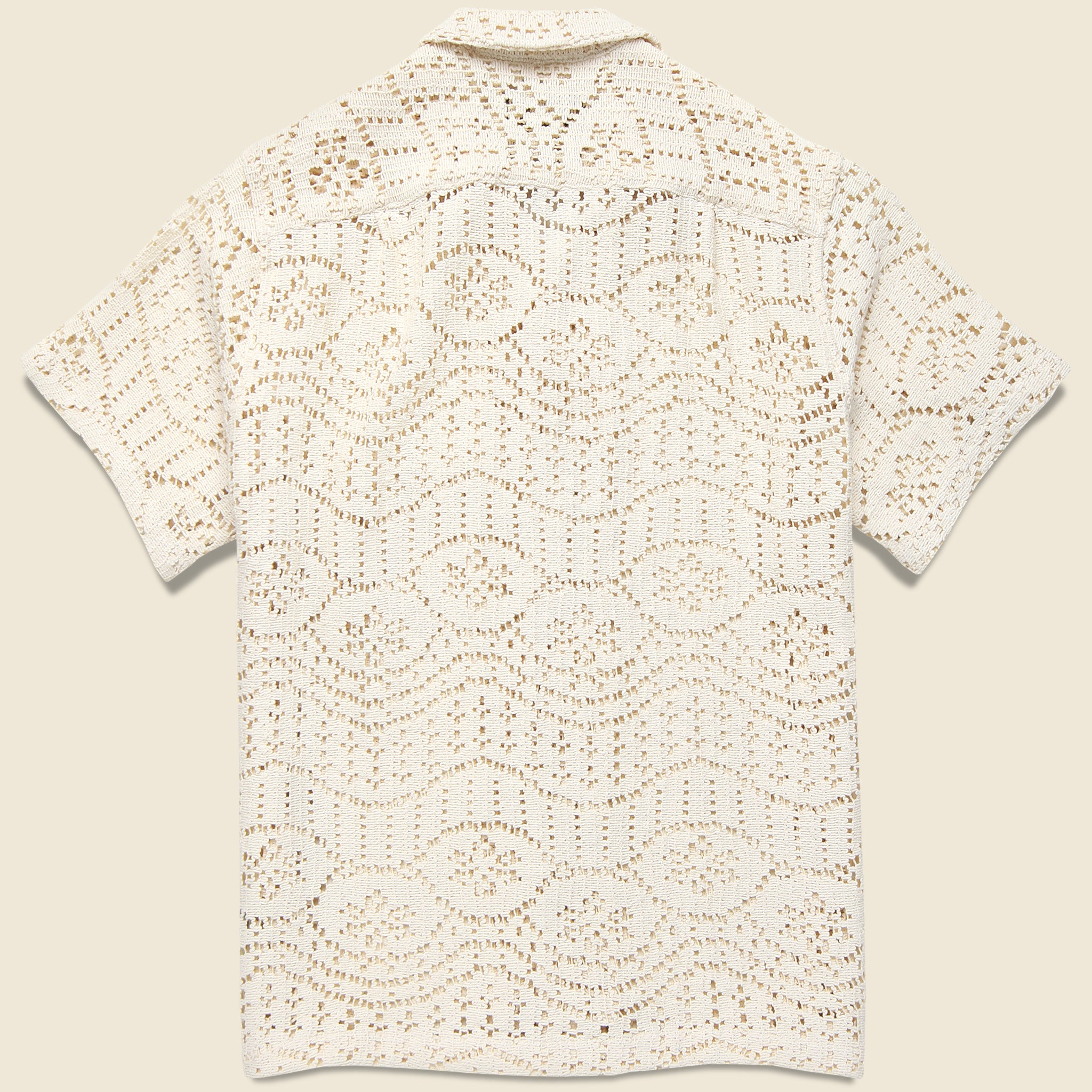 Eye Crochet Shirt - Ecru - Portuguese Flannel - STAG Provisions - Tops - S/S Knit