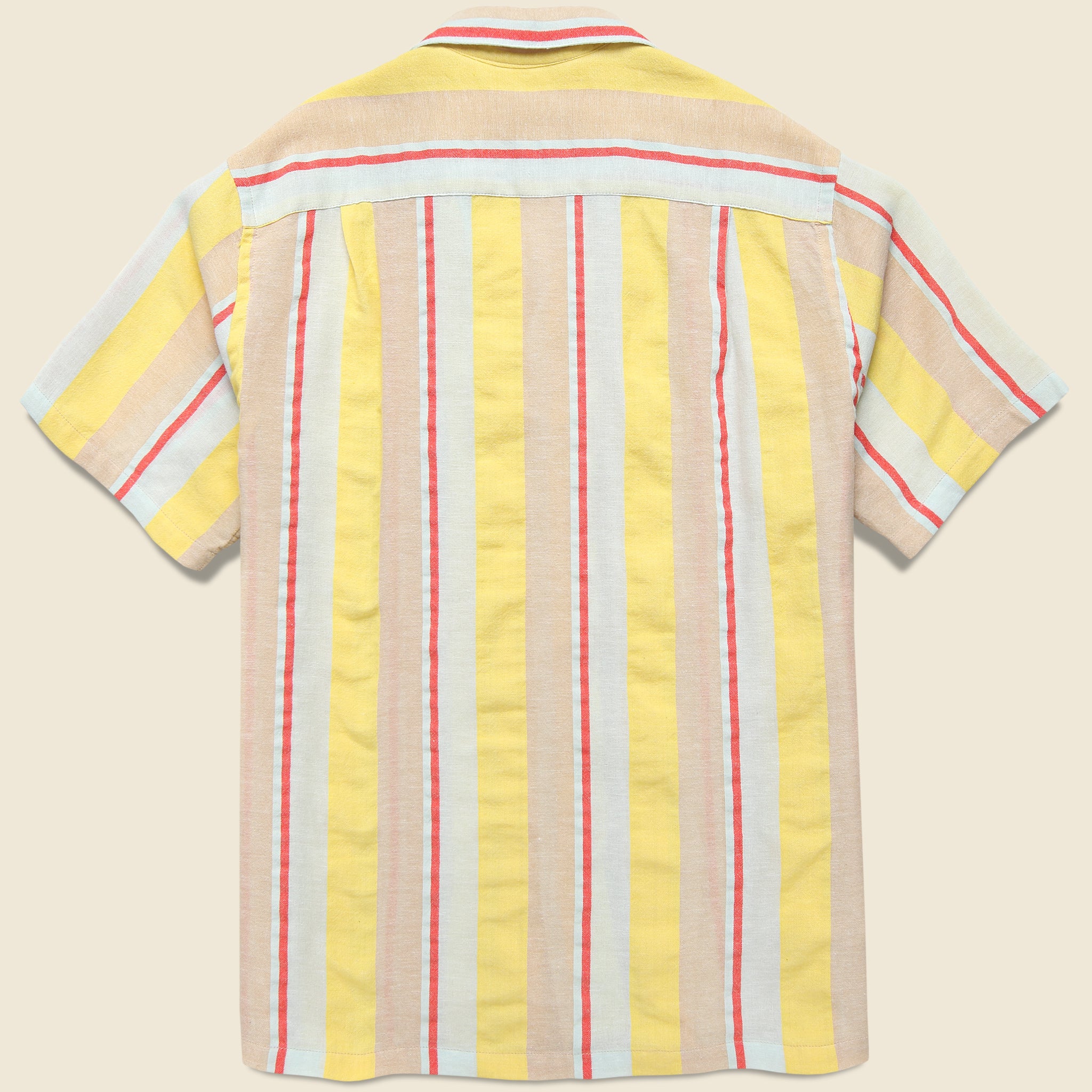 
                          Striped Boat Camp Shirt - Yellow
                        