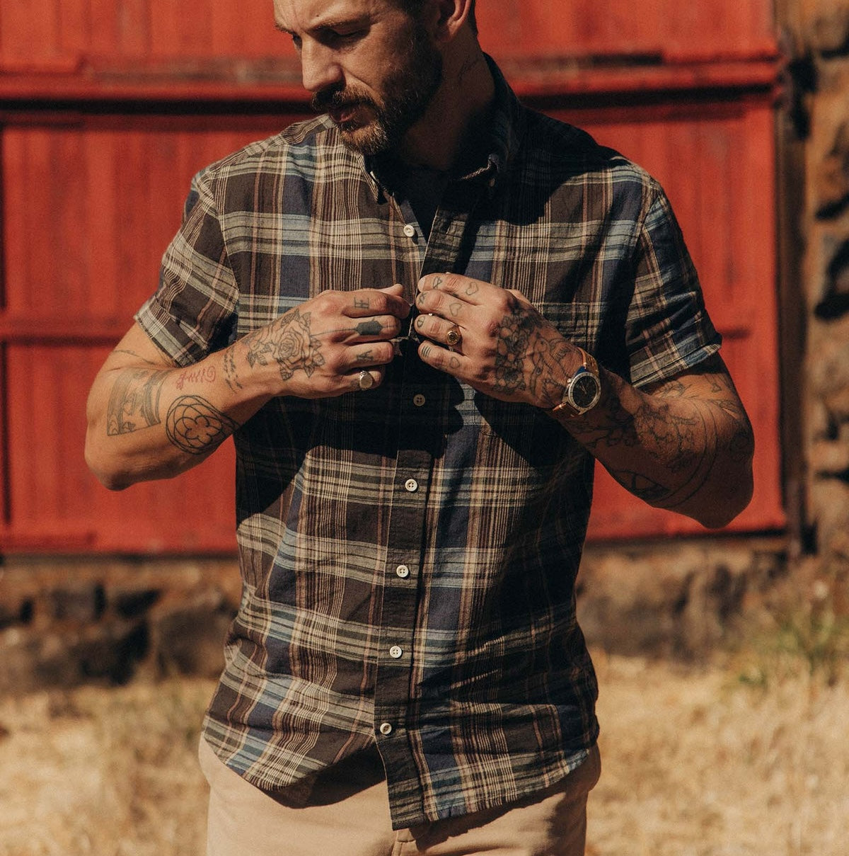 
                          Jack Shirt - Atlantic Blue Plaid - Taylor Stitch - STAG Provisions - Tops - S/S Woven - Plaid
                        