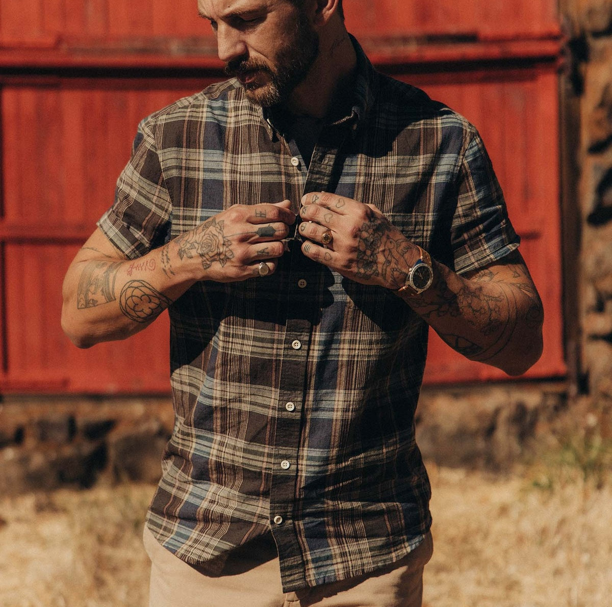 Jack Shirt - Atlantic Blue Plaid - Taylor Stitch - STAG Provisions - Tops - S/S Woven - Plaid