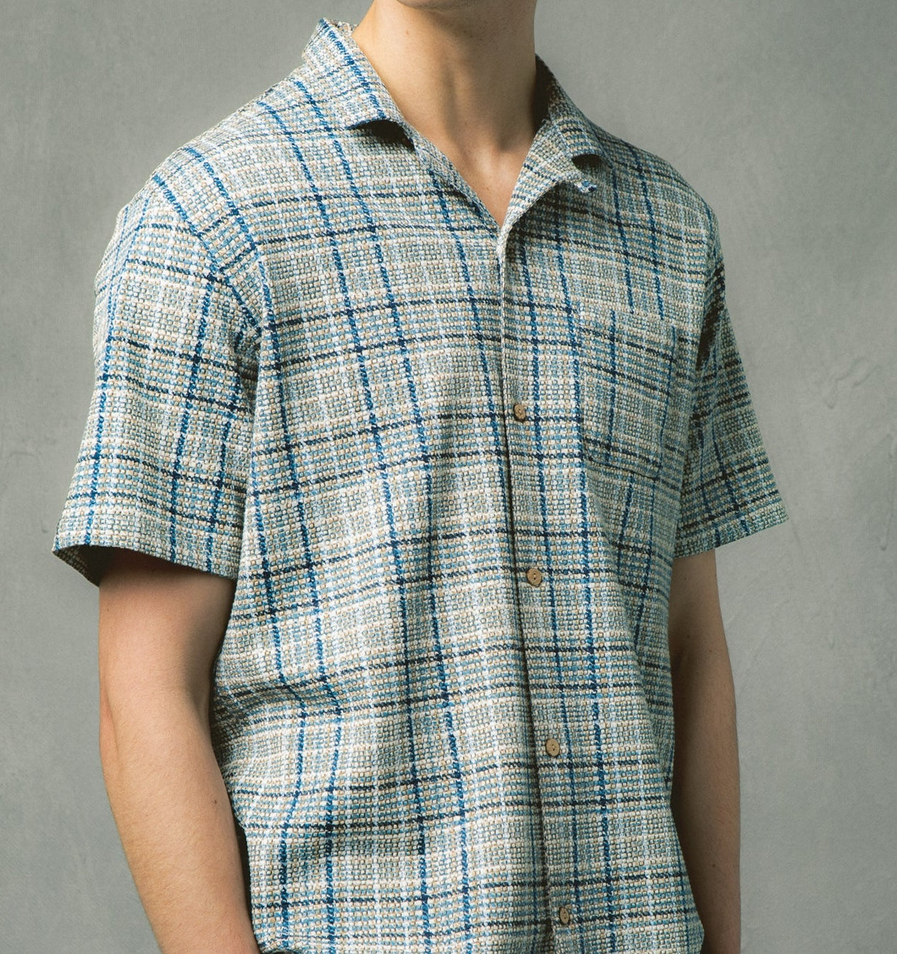 
                          Crammond Shirt - Blue Multi Check - Kestin - STAG Provisions - Tops - S/S Woven - Plaid
                        
