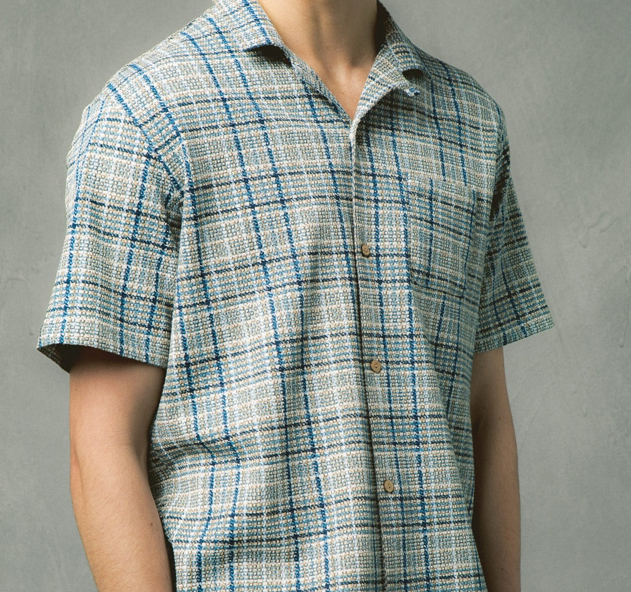 Crammond Shirt - Blue Multi Check - Kestin - STAG Provisions - Tops - S/S Woven - Plaid