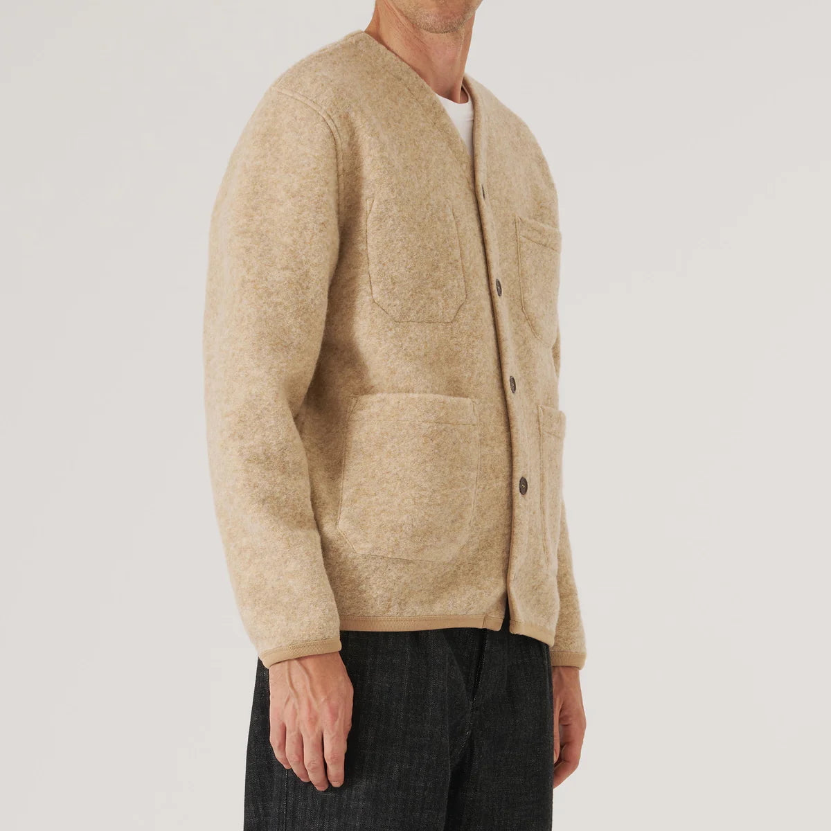 
                          Wool Fleece Cardigan - Fawn
                        