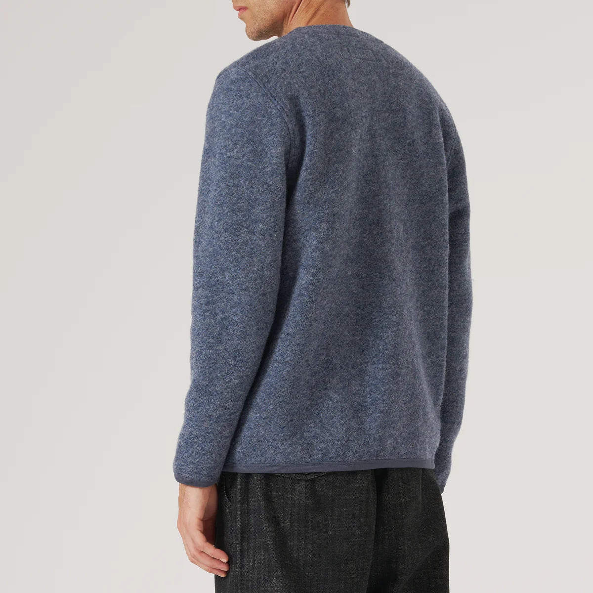 
                          Wool Fleece Cardigan - Slate Blue
                        