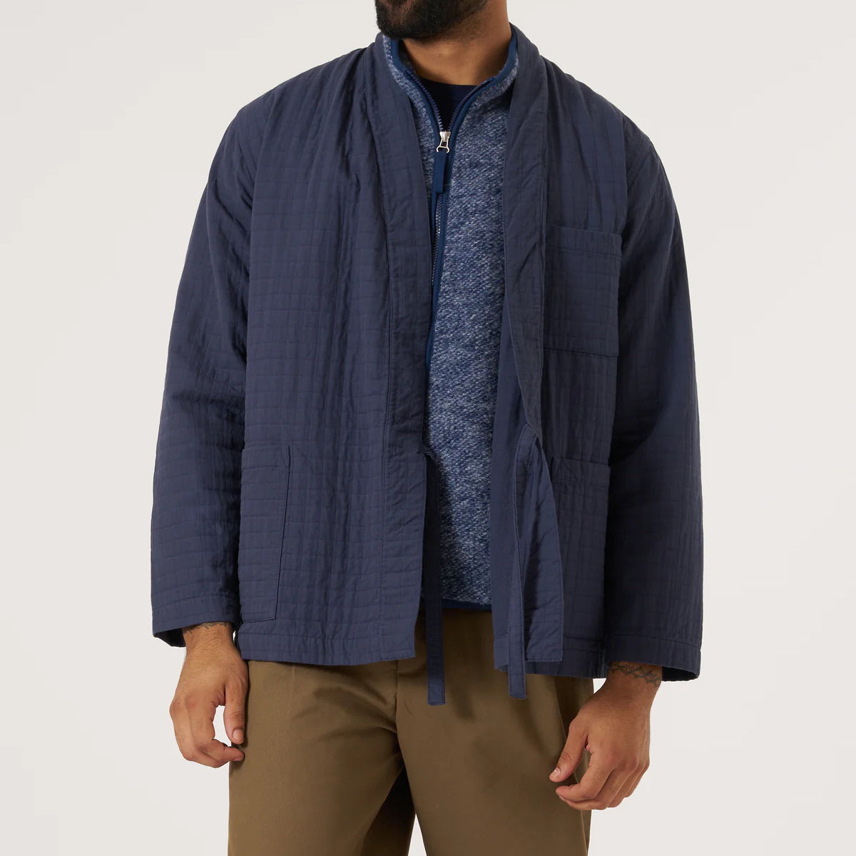 
                          Rahim Cotton Kyoto Work Jacket - Navy
                        