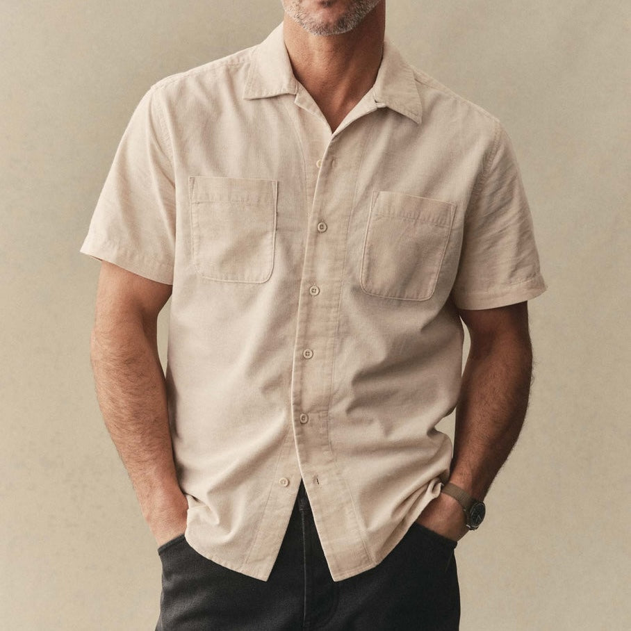 Pincord Conrad Shirt - Oat - Taylor Stitch - STAG Provisions - Tops - S/S Woven - Solid