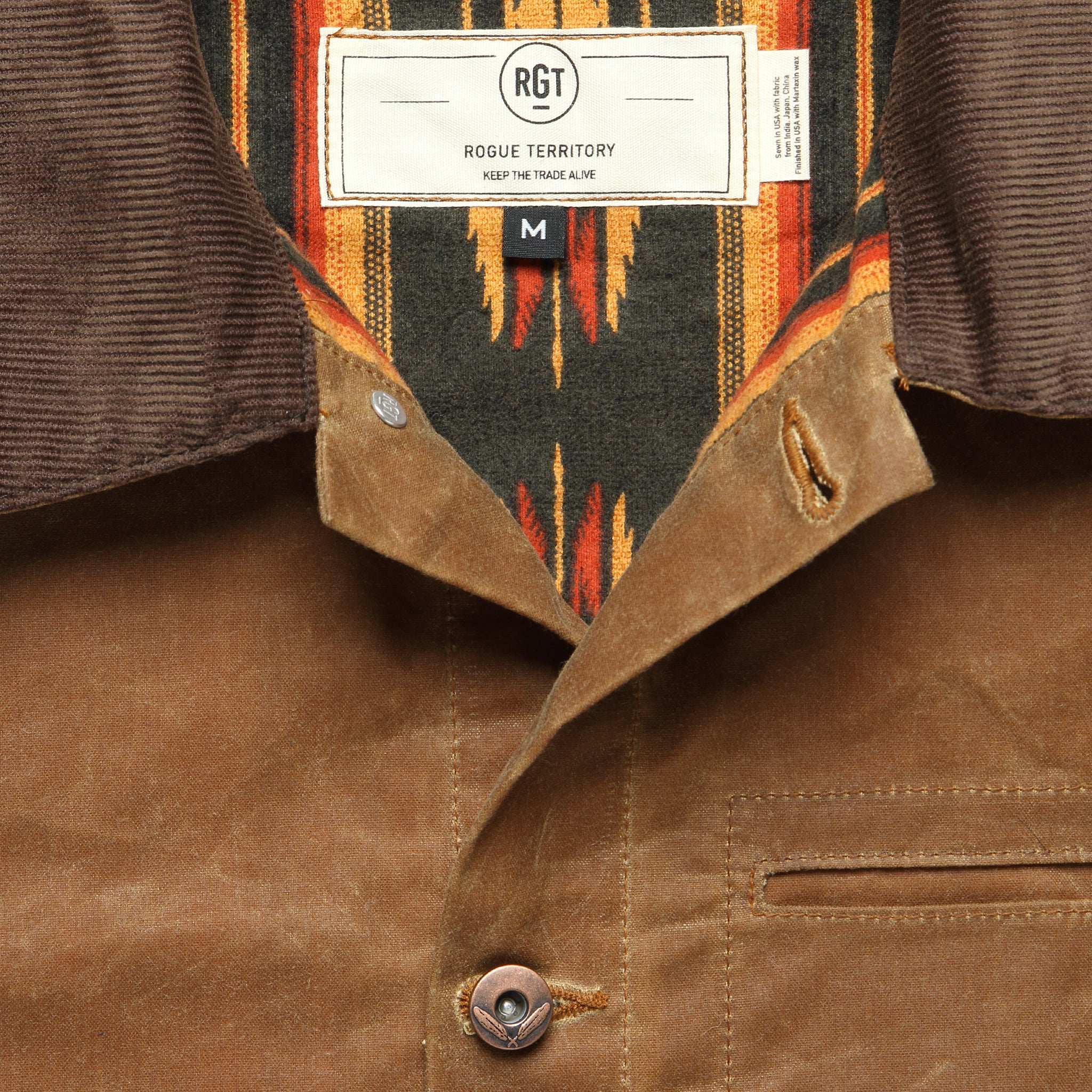 
                          Supply Jacket - Blanket Lined Cord Collar Whiskey
                        