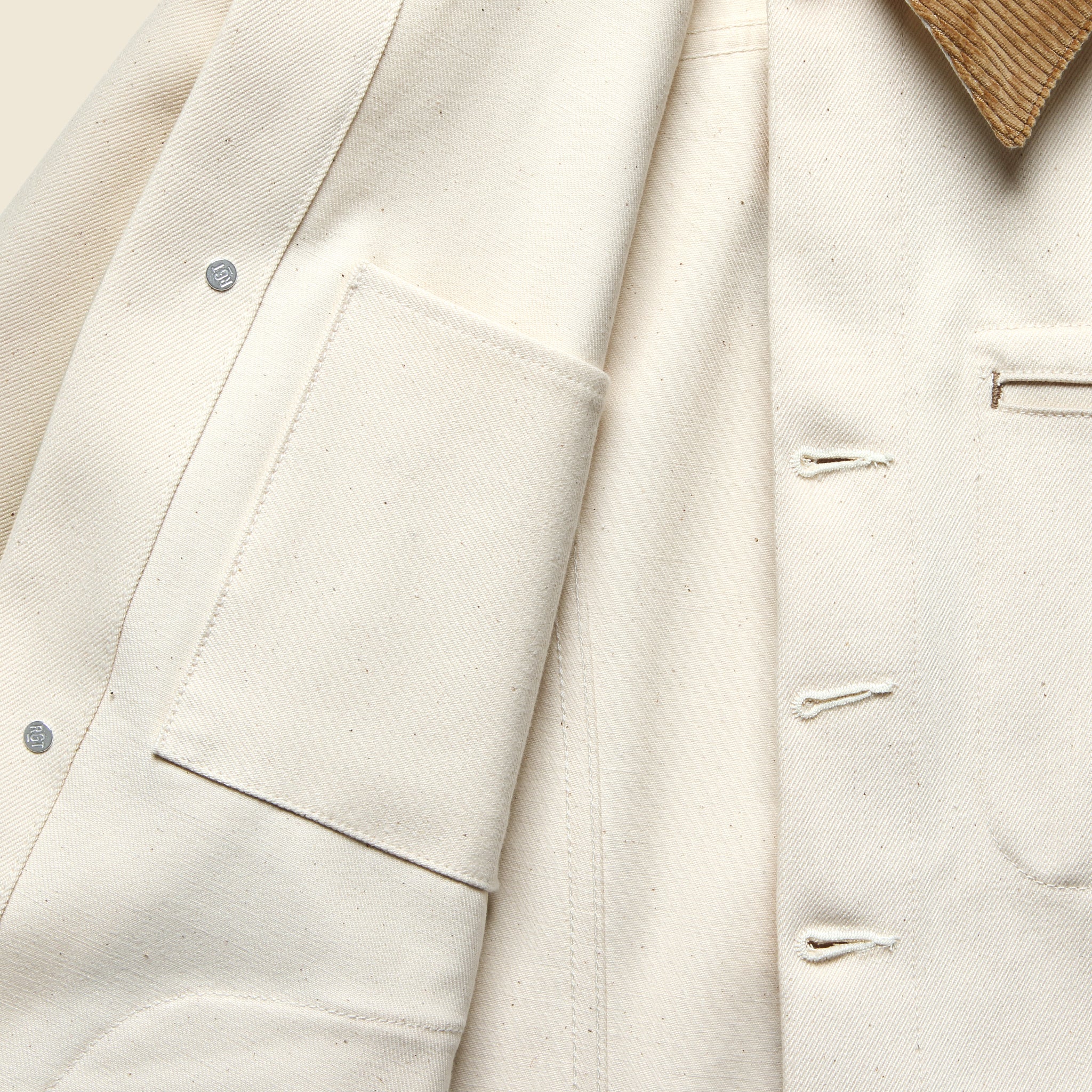 
                          Supply Jacket - Cord Collar Ecru
                        