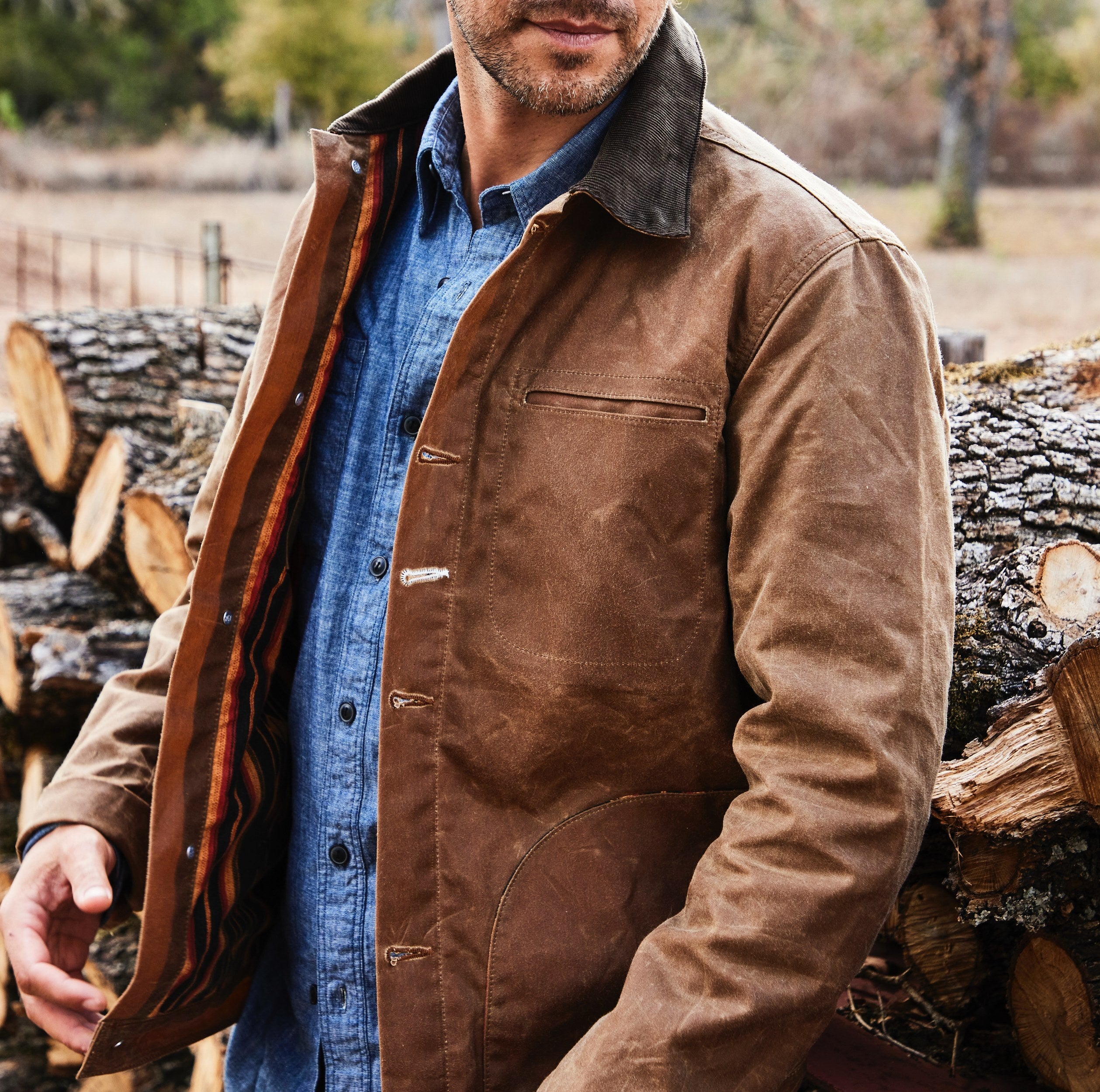 
                          Supply Jacket - Blanket Lined Cord Collar Whiskey
                        
