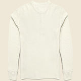 Waffle-Knit Henley - Paper White - RRL - STAG Provisions - Tops - L/S Knit