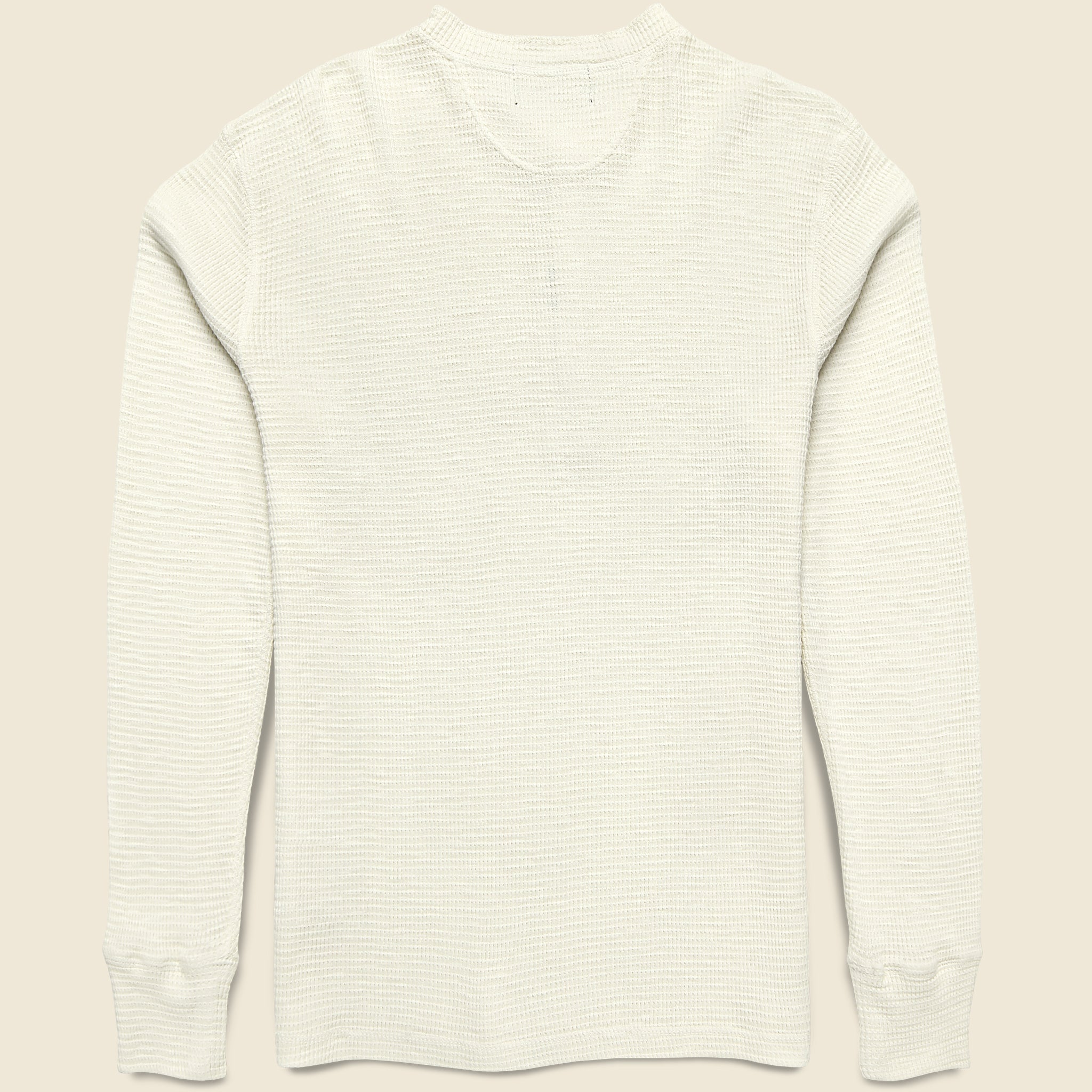 Waffle-Knit Henley - Paper White - RRL - STAG Provisions - Tops - L/S Knit
