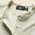 Waffle-Knit Henley - Paper White - RRL - STAG Provisions - Tops - L/S Knit