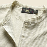 Waffle-Knit Henley - Paper White - RRL - STAG Provisions - Tops - L/S Knit