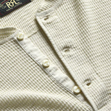 Waffle-Knit Henley - Paper White - RRL - STAG Provisions - Tops - L/S Knit