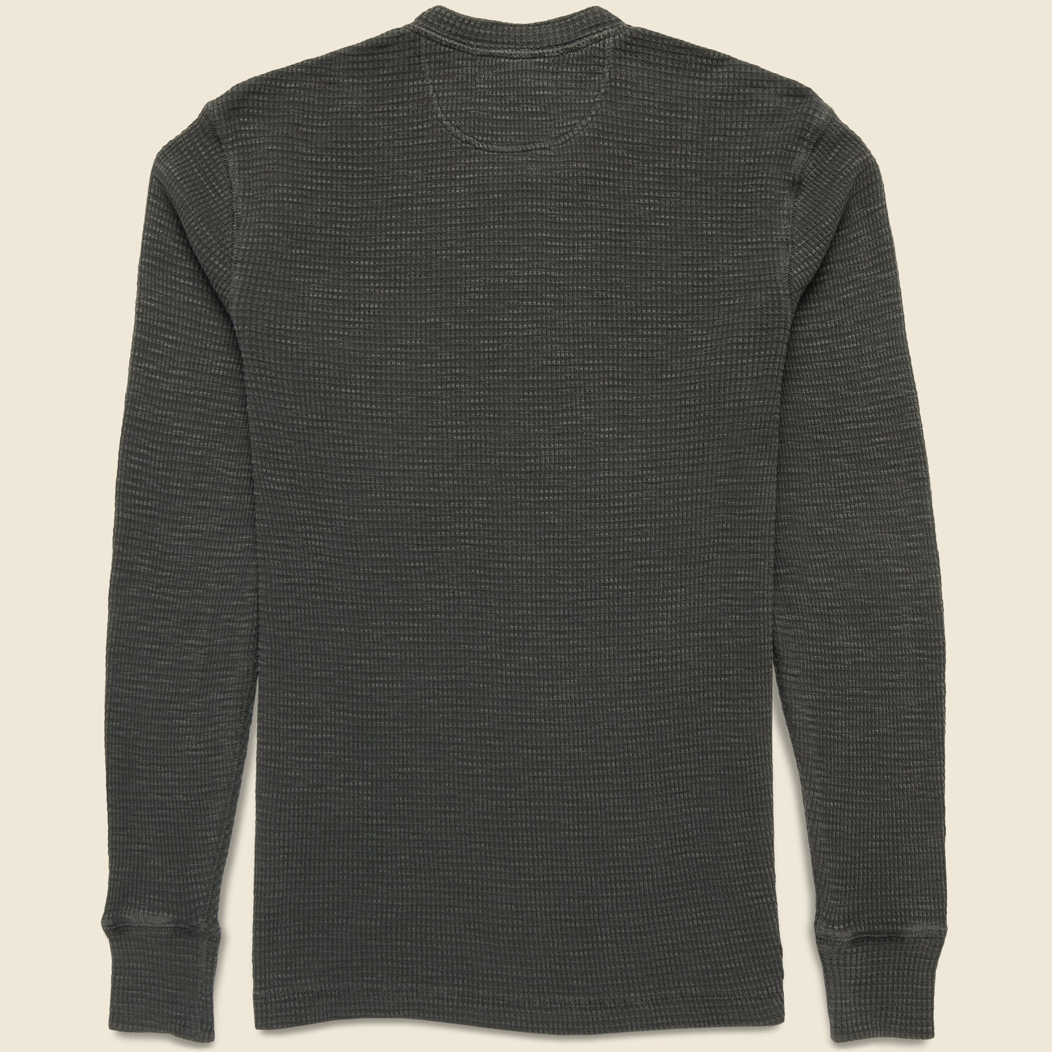 Waffle-Knit Henley - Faded Black - RRL - STAG Provisions - Tops - L/S Knit