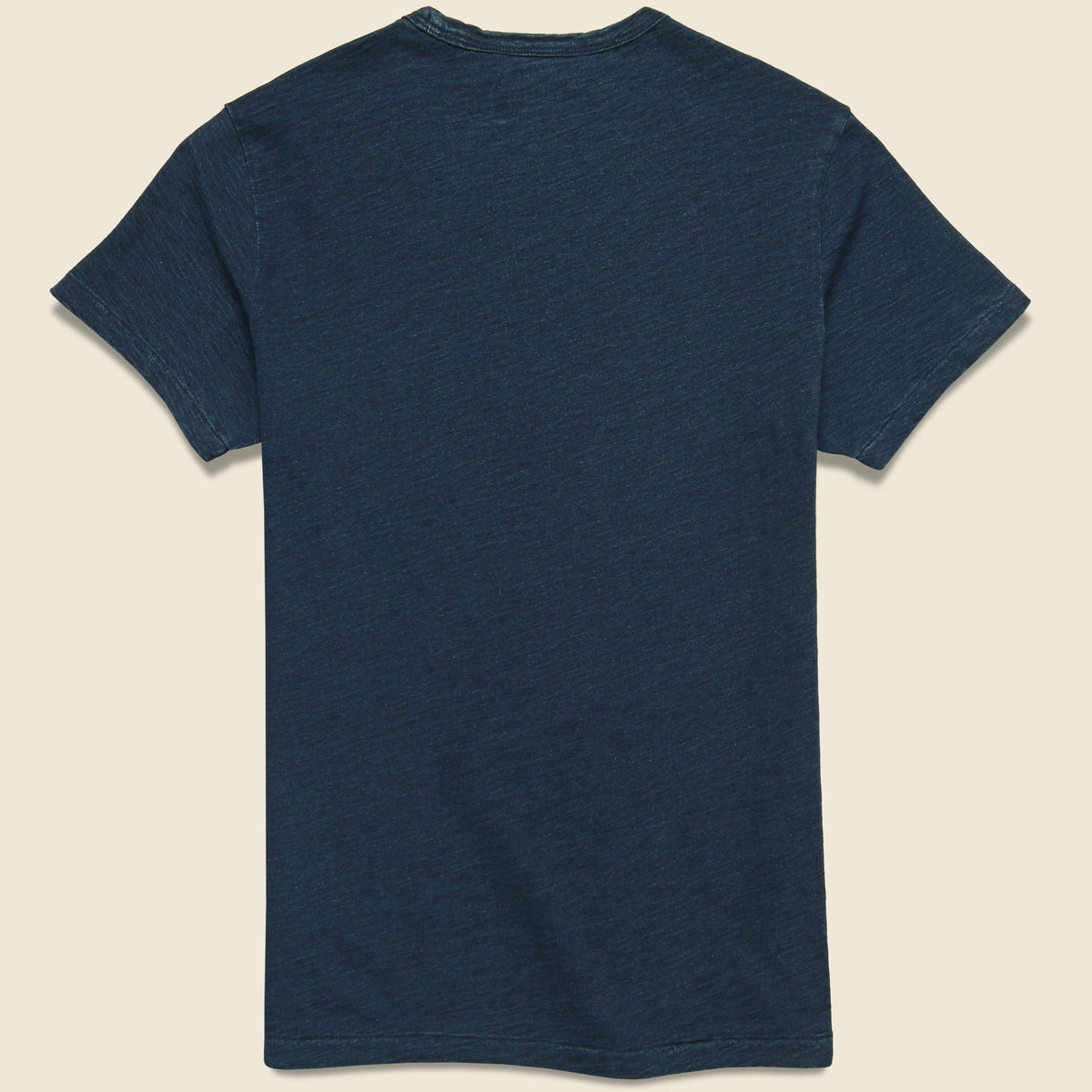 Indigo Cotton Crewneck T-Shirt - Indigo