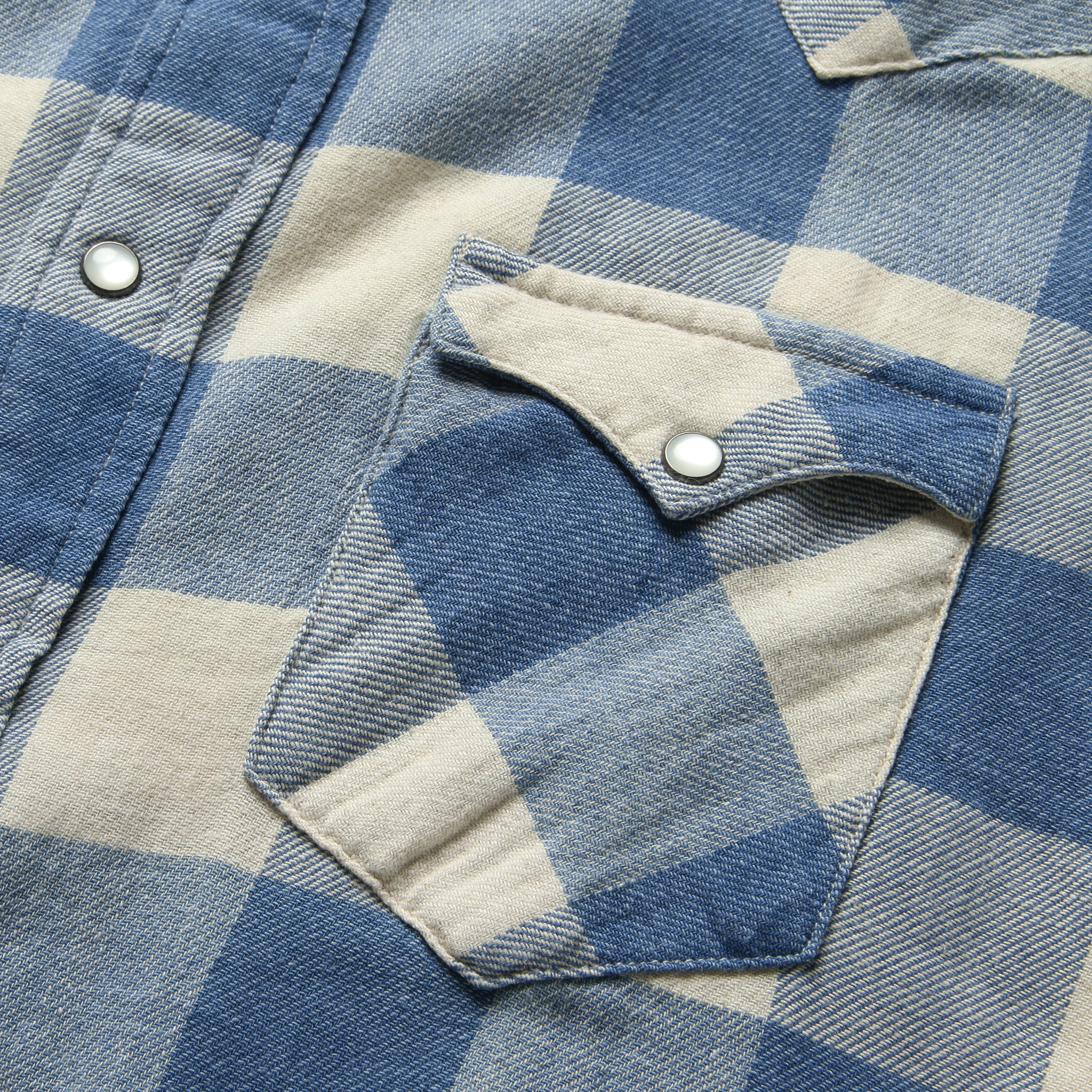 
                          Buffalo Western Shirt - Indigo/Cream - RRL - STAG Provisions - Tops - L/S Woven - Plaid
                        