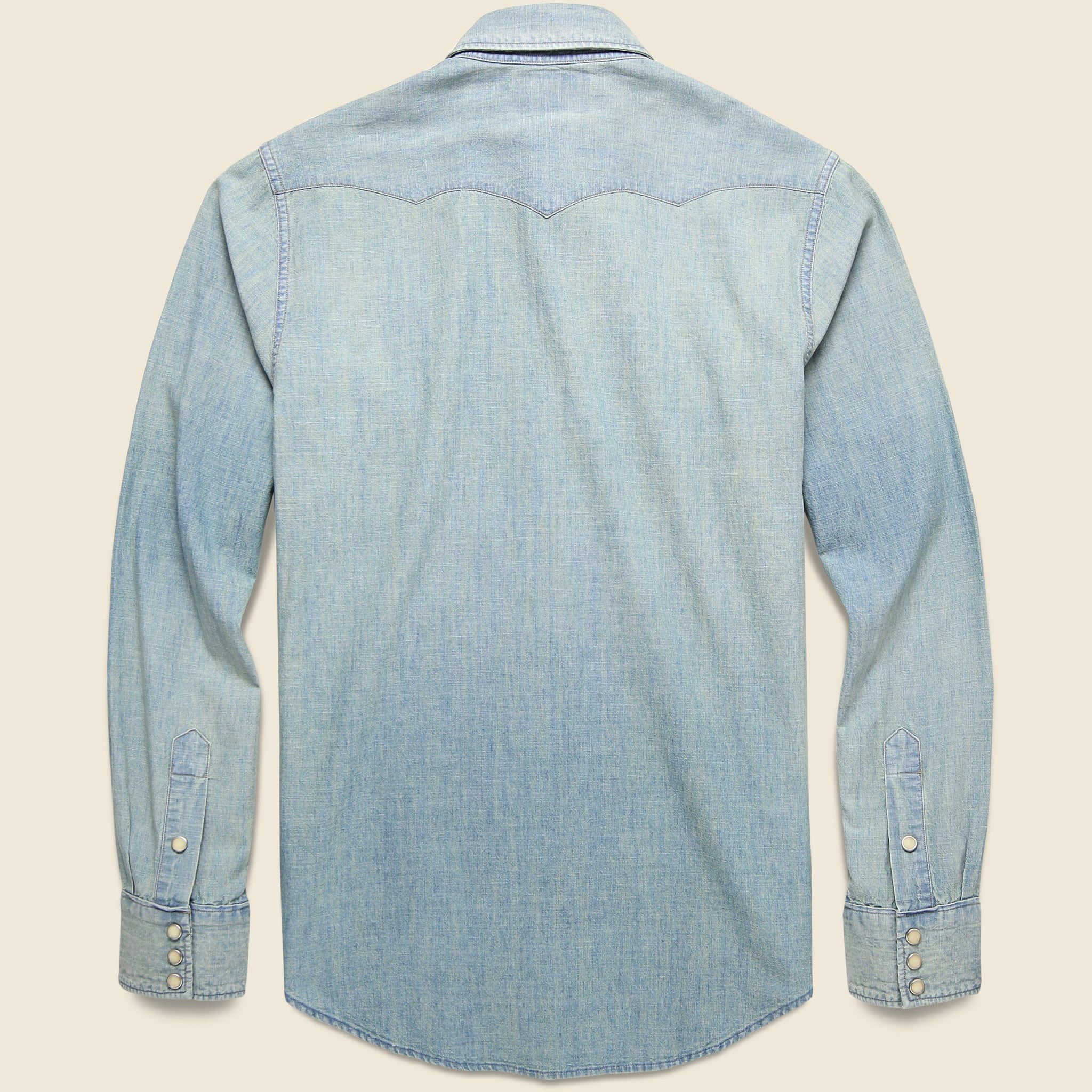 
                          Slim Chambray Western Shirt - Davey Wash - RRL - STAG Provisions - Tops - L/S Woven - Solid
                        