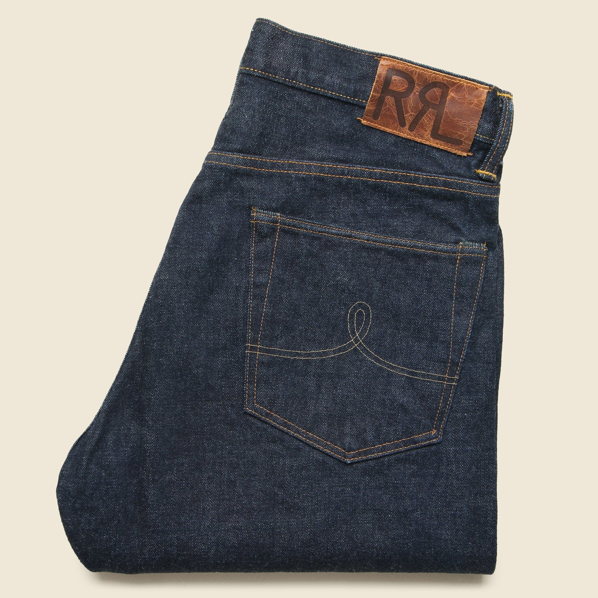 
                          Straight Fit Selvedge Jean - East/West Rinse Wash - RRL - STAG Provisions - Pants - Denim
                        