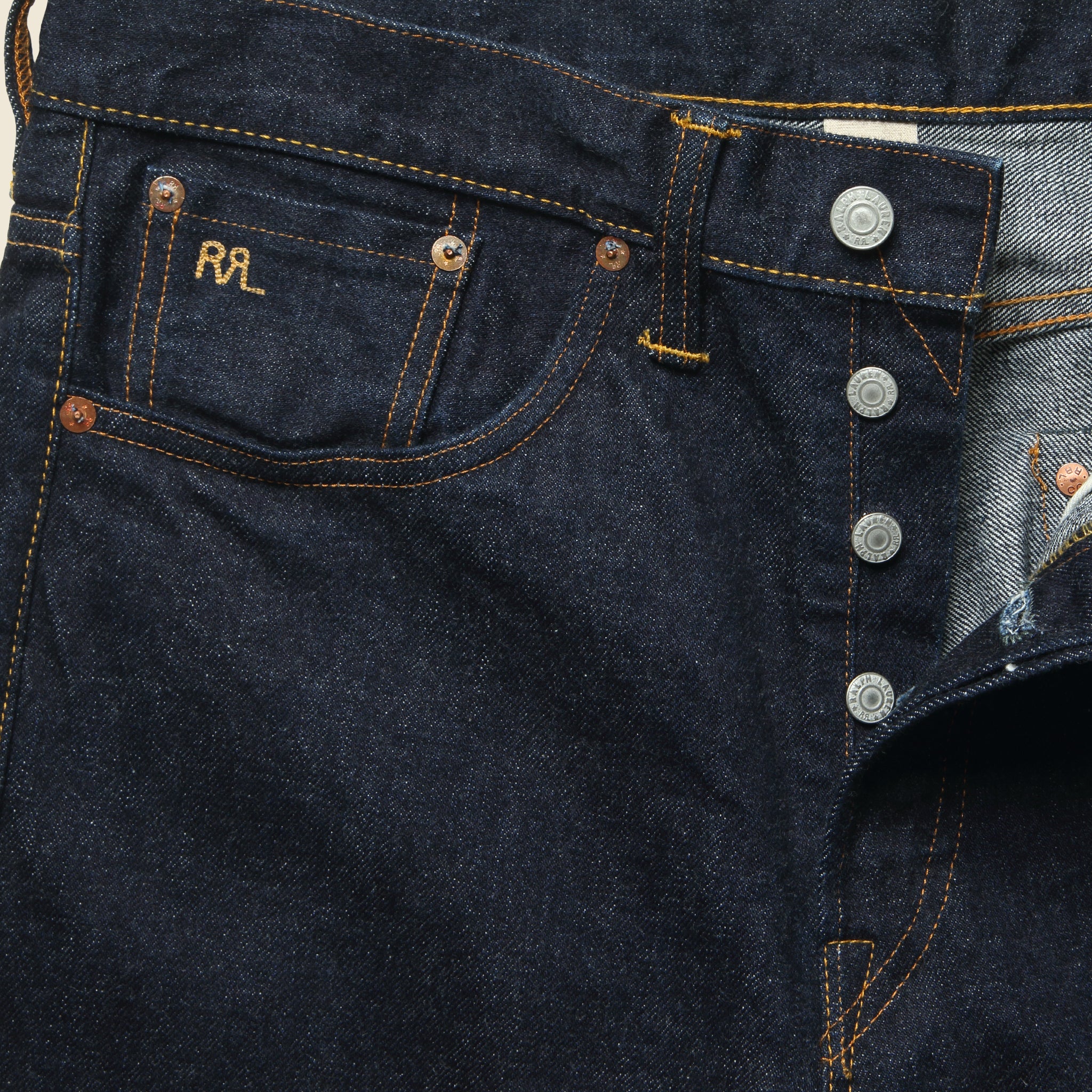 Straight Fit Selvedge Jean - East/West Rinse Wash - RRL - STAG Provisions - Pants - Denim