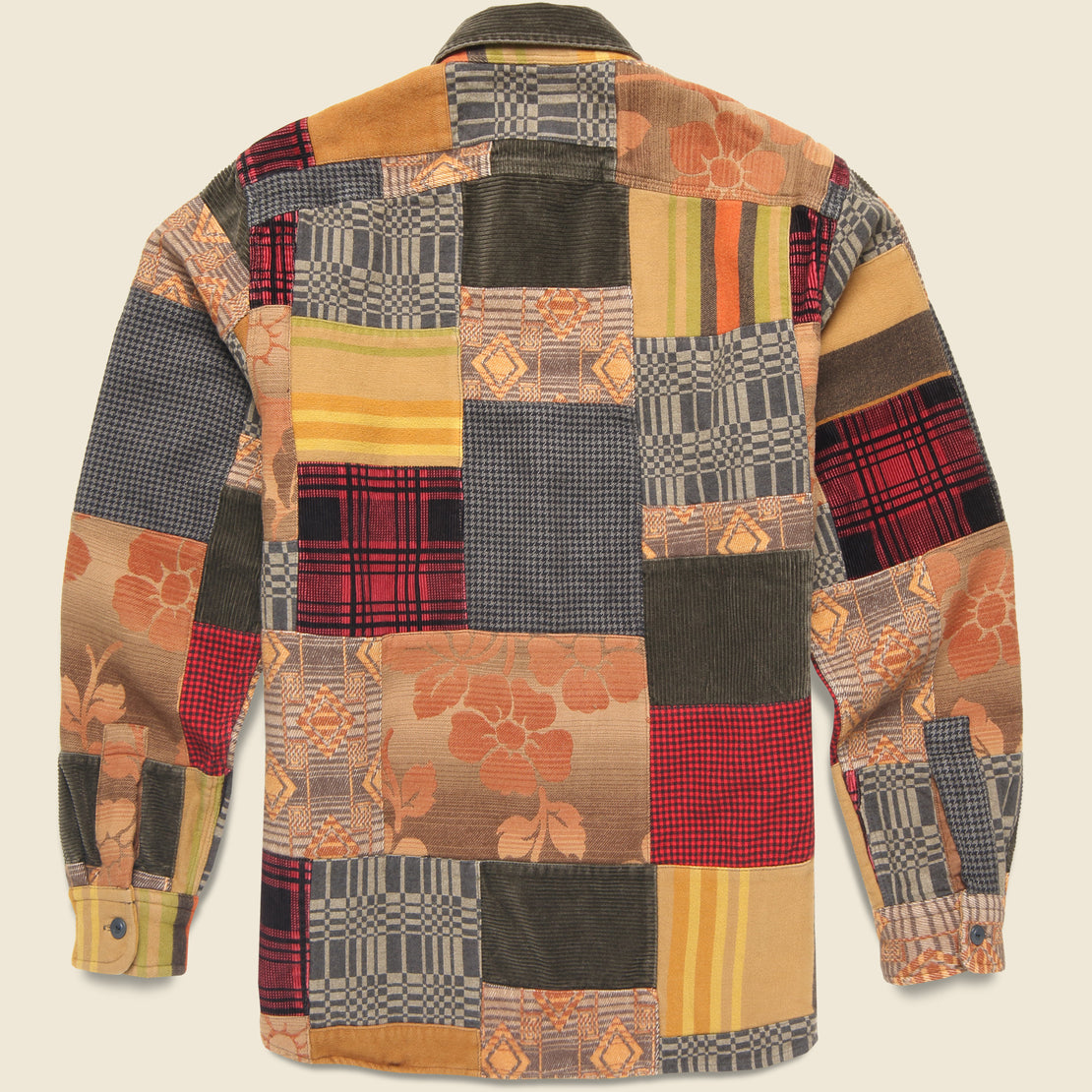 Patchwork Matlock Workshirt - Red/Multi