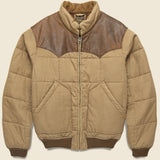 Breckenridge Quilted Oil Cloth Bomber Jacket - Tan - RRL - STAG Provisions - Outerwear - Coat / Jacket