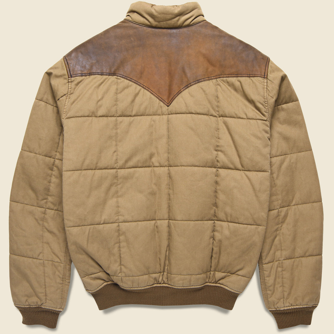 Breckenridge Quilted Oil Cloth Bomber Jacket - Tan - RRL - STAG Provisions - Outerwear - Coat / Jacket