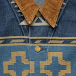 Valero Jacquard Trucker Jacket - Indigo/Yellow/Tan - RRL - STAG Provisions - Outerwear - Coat / Jacket