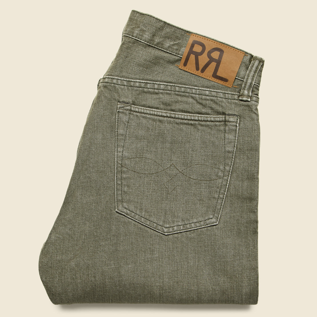 Slim Fit Jean - Olive - RRL - STAG Provisions - Pants - Denim
