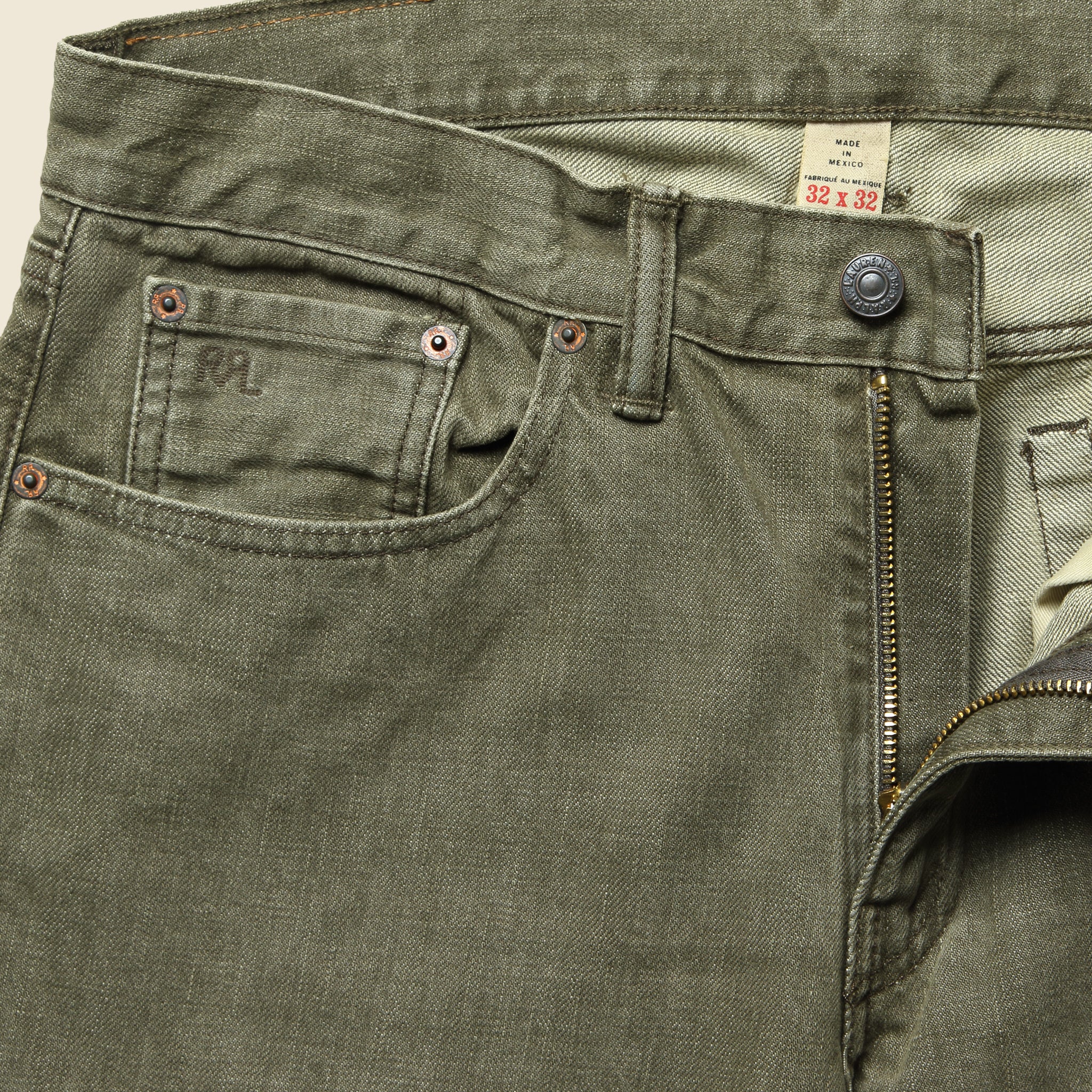 
                          Slim Fit Jean - Olive - RRL - STAG Provisions - Pants - Denim
                        