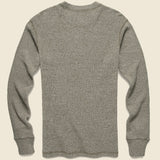 Waffle-Knit Henley - Olive Heather - RRL - STAG Provisions - Tops - L/S Knit